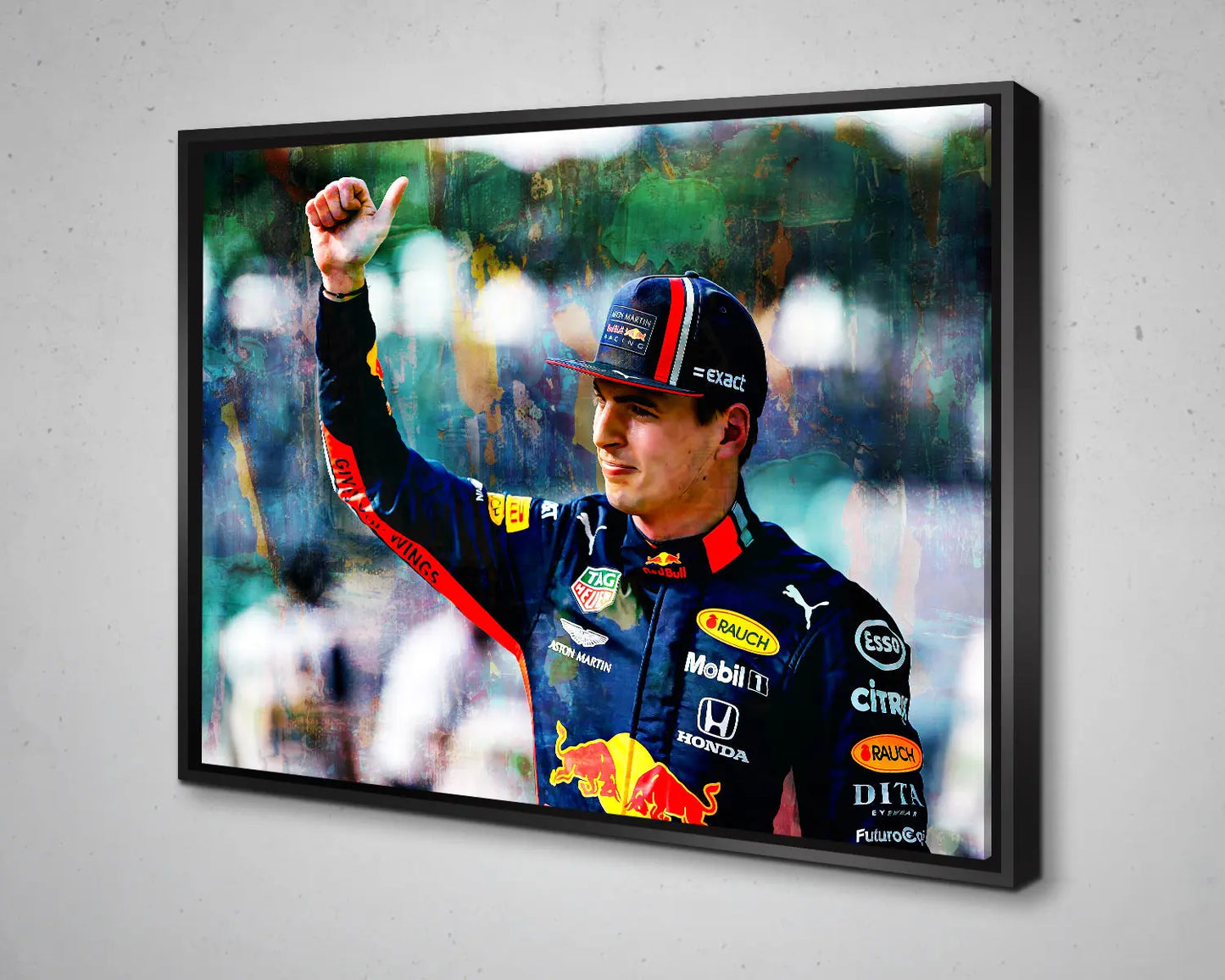 Max Verstappen Multicolour Wall Art