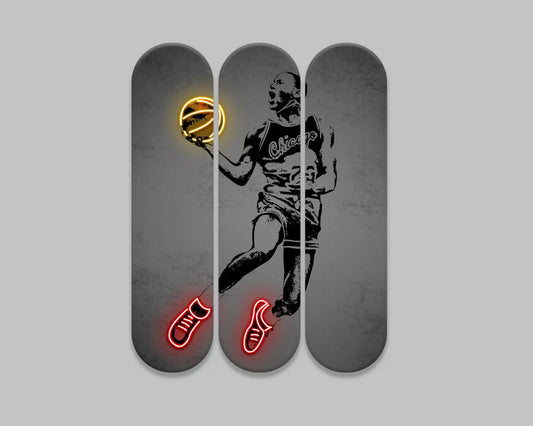 Michael Jordan Acrylic Skateboard Wall Art