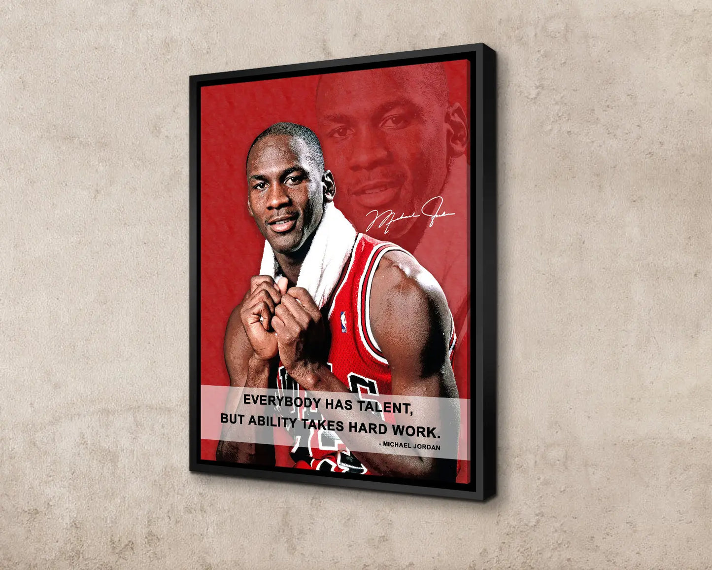 Michael Jordan Everybody has talent Canvas Wall Art