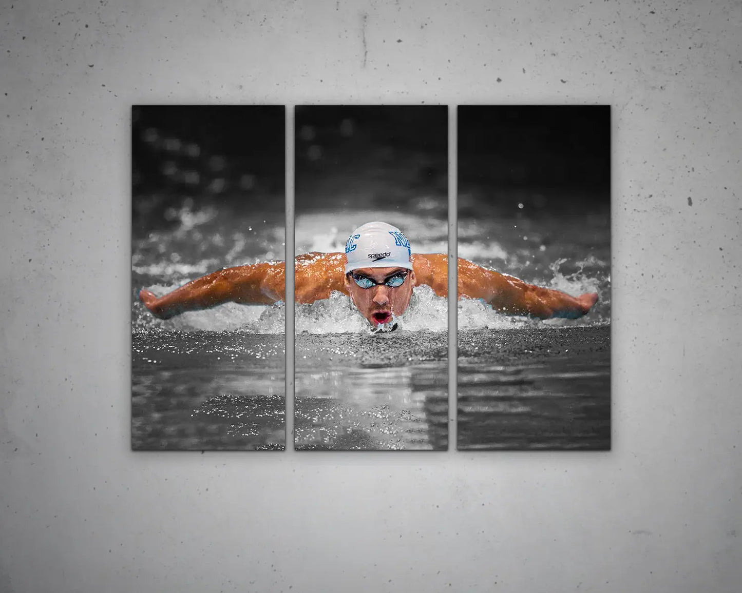 Michael Phelps Black & White Canvas Art