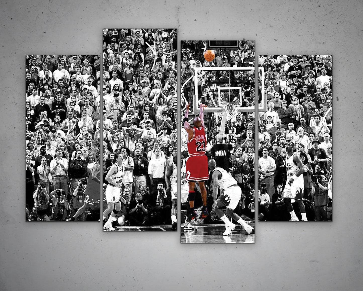 Michael Jordan Black & White Canvas Art