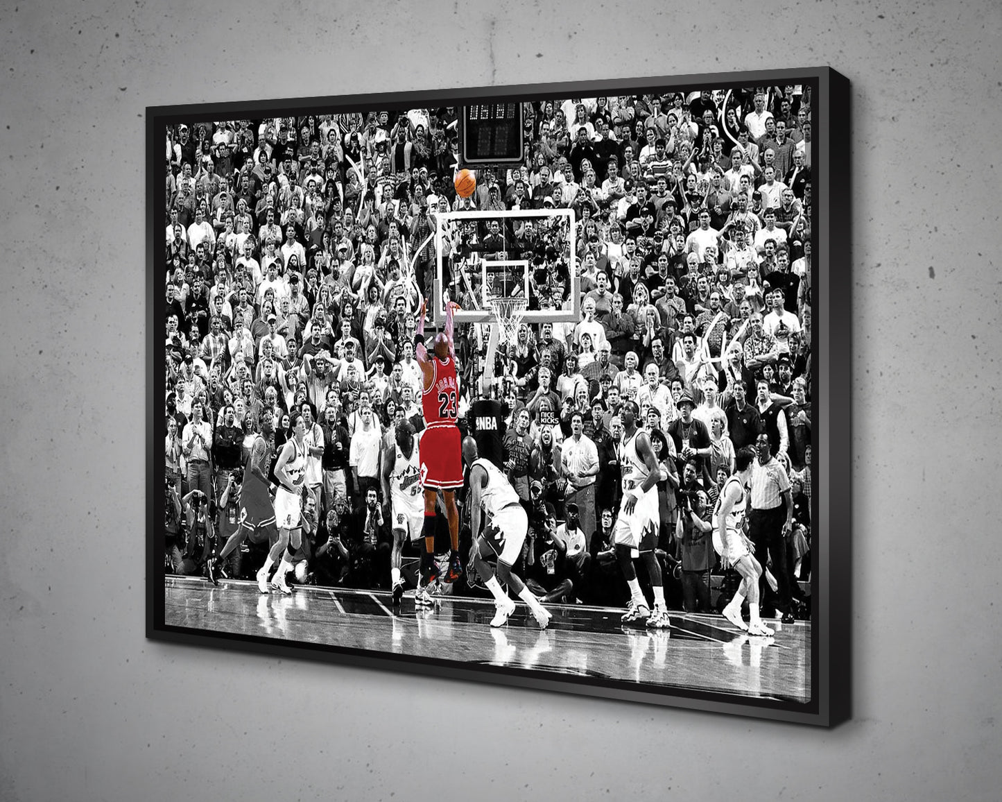 Michael Jordan Black & White Canvas Art 