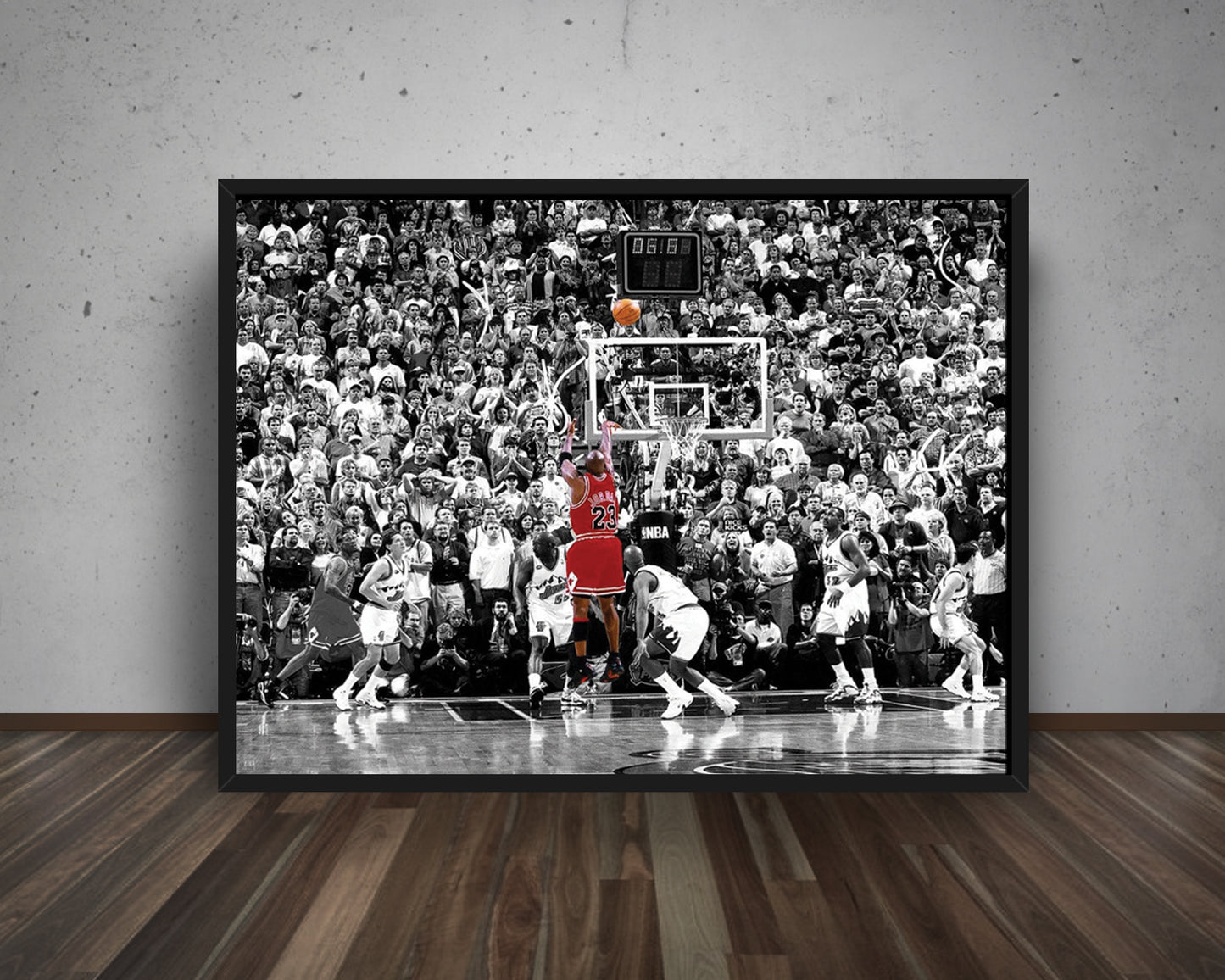 Michael Jordan Black & White Canvas Art 