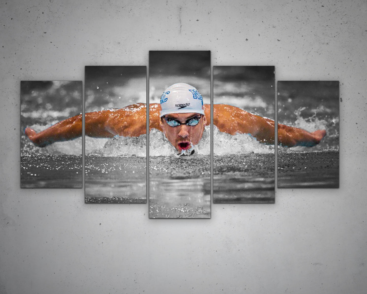 Michael Phelps Black & White Canvas Art 