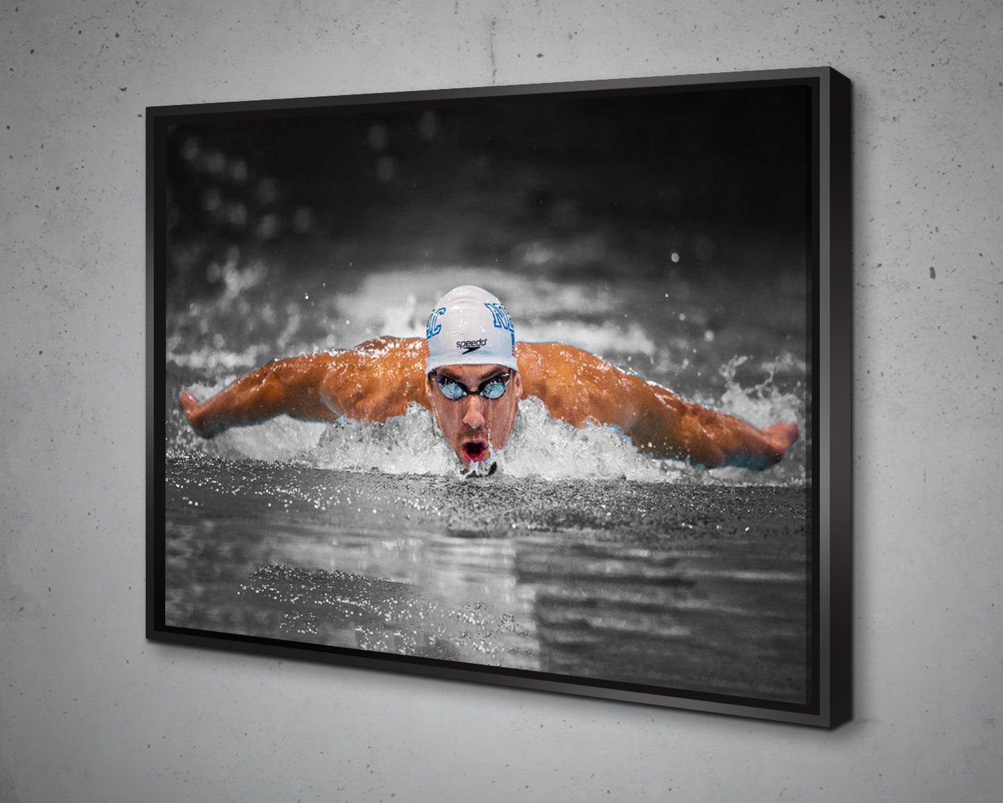 Michael Phelps Black & White Canvas Art