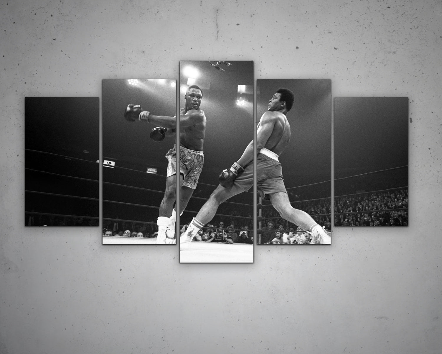 Joe Frazier vs. Muhammad Ali Black & White Canvas Art