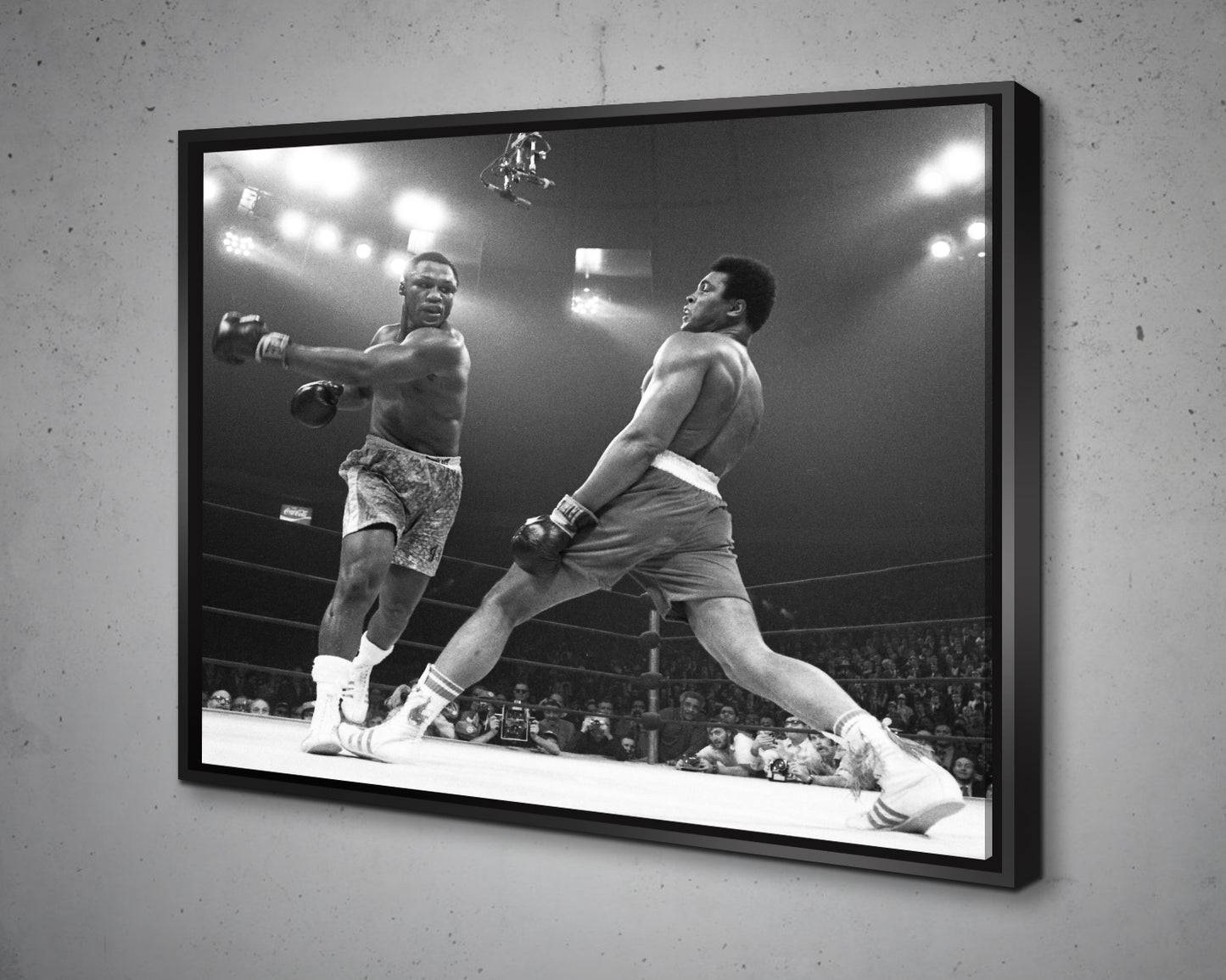 Joe Frazier vs. Muhammad Ali Black & White Canvas Art