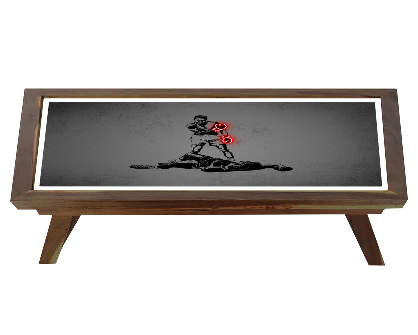 Muhammad Ali Neon Effect Coffee and Laptop Table
