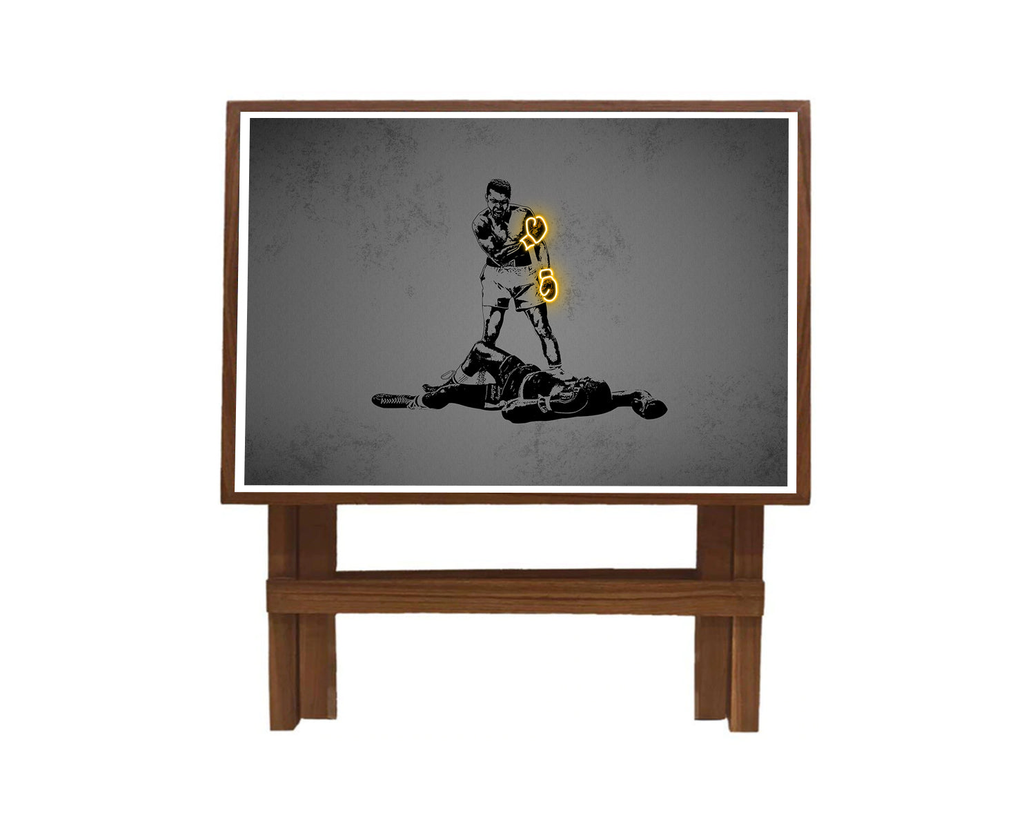 Muhammad Ali Neon Effect Coffee and Laptop Table