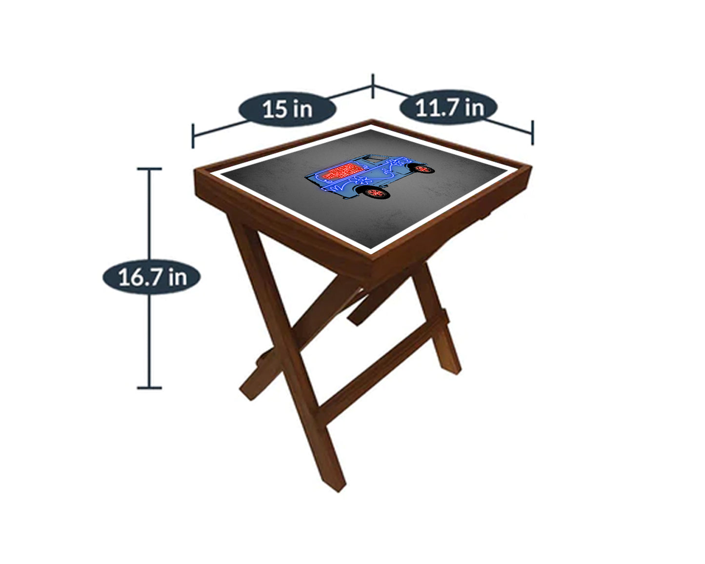 Mystery Machine Neon Effect Coffee and Laptop Table