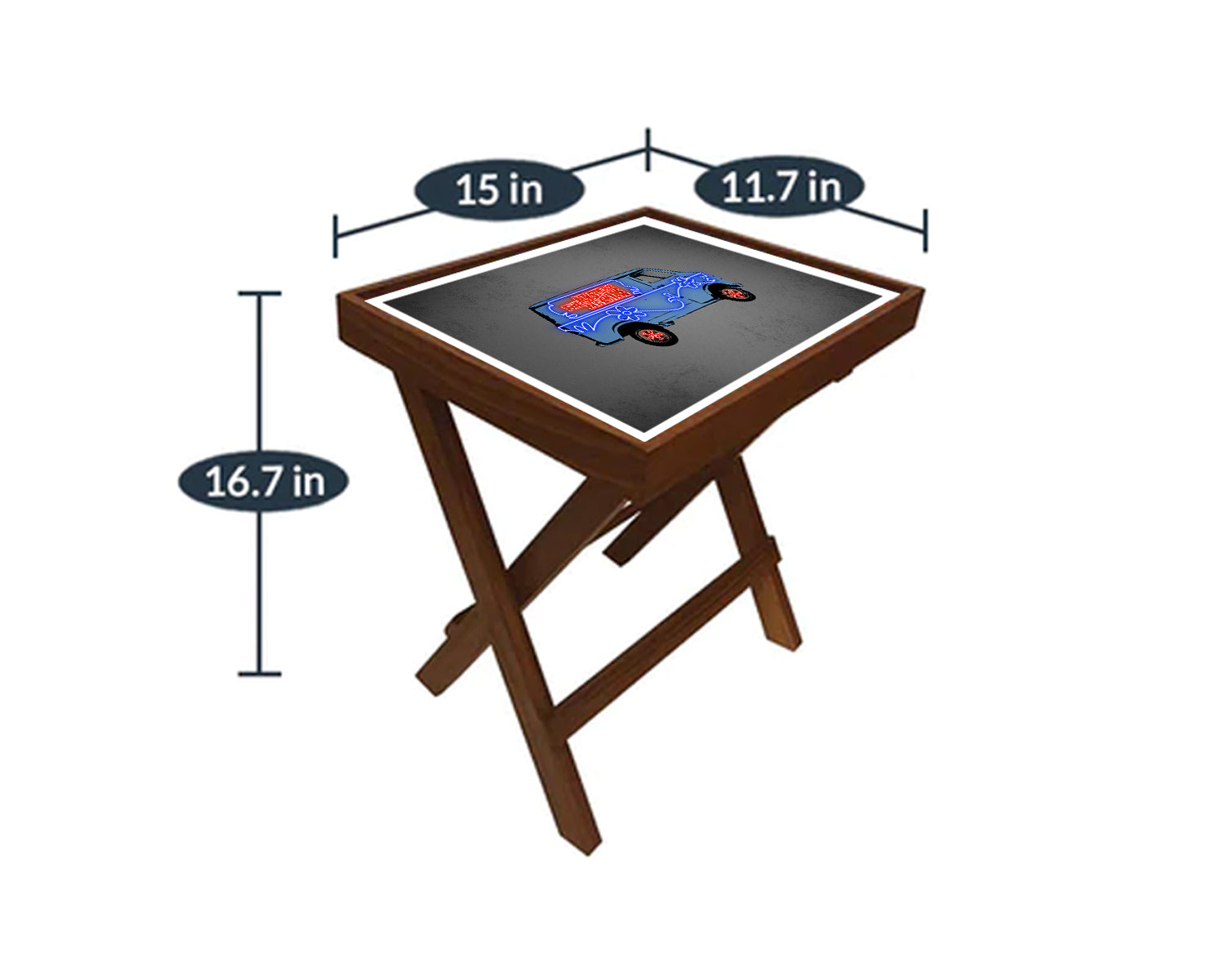 Mystery Machine Neon Effect Coffee and Laptop Table