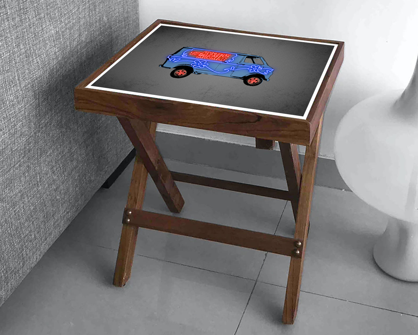 Mystery Machine Neon Effect Coffee and Laptop Table