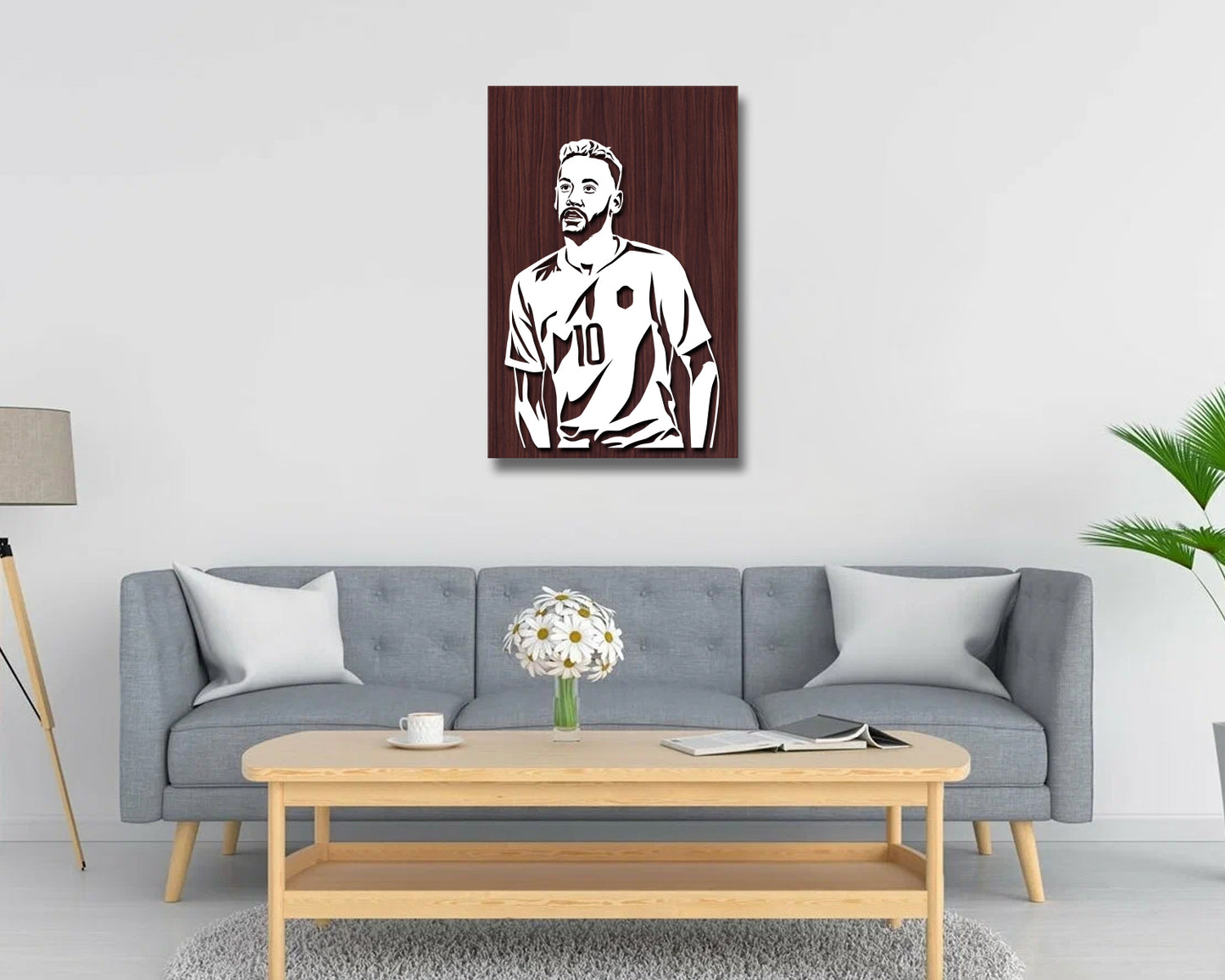 Neymar Brazil Rivera LED Wooden Decal