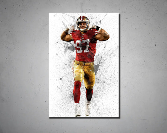 Nick Bosa San Francisco 49ers Canvas Wall Art