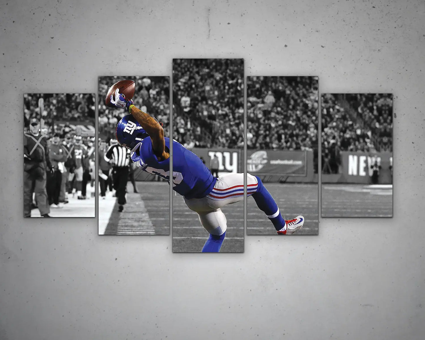 Odell Beckham Jr. Black & White Canvas Art