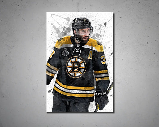 Patrice Bergeron Splash Effect Canvas Art