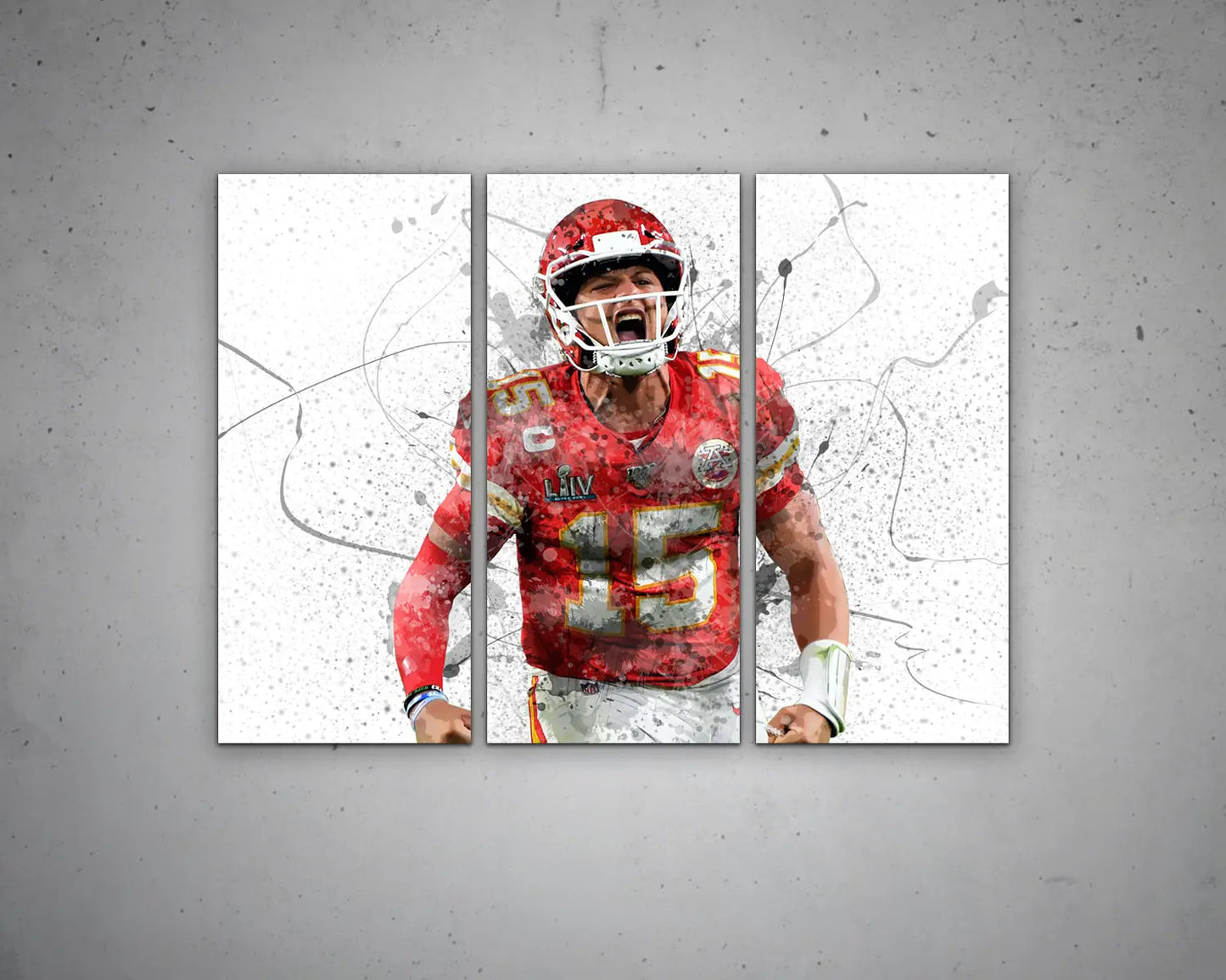 Patrick Mahomes Splash Effect Canvas Art
