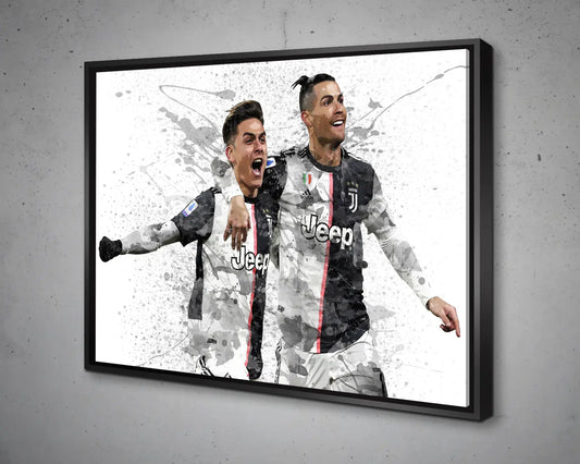 Paulo Dybala & Cristiano Ronaldo Canvas Wall Art