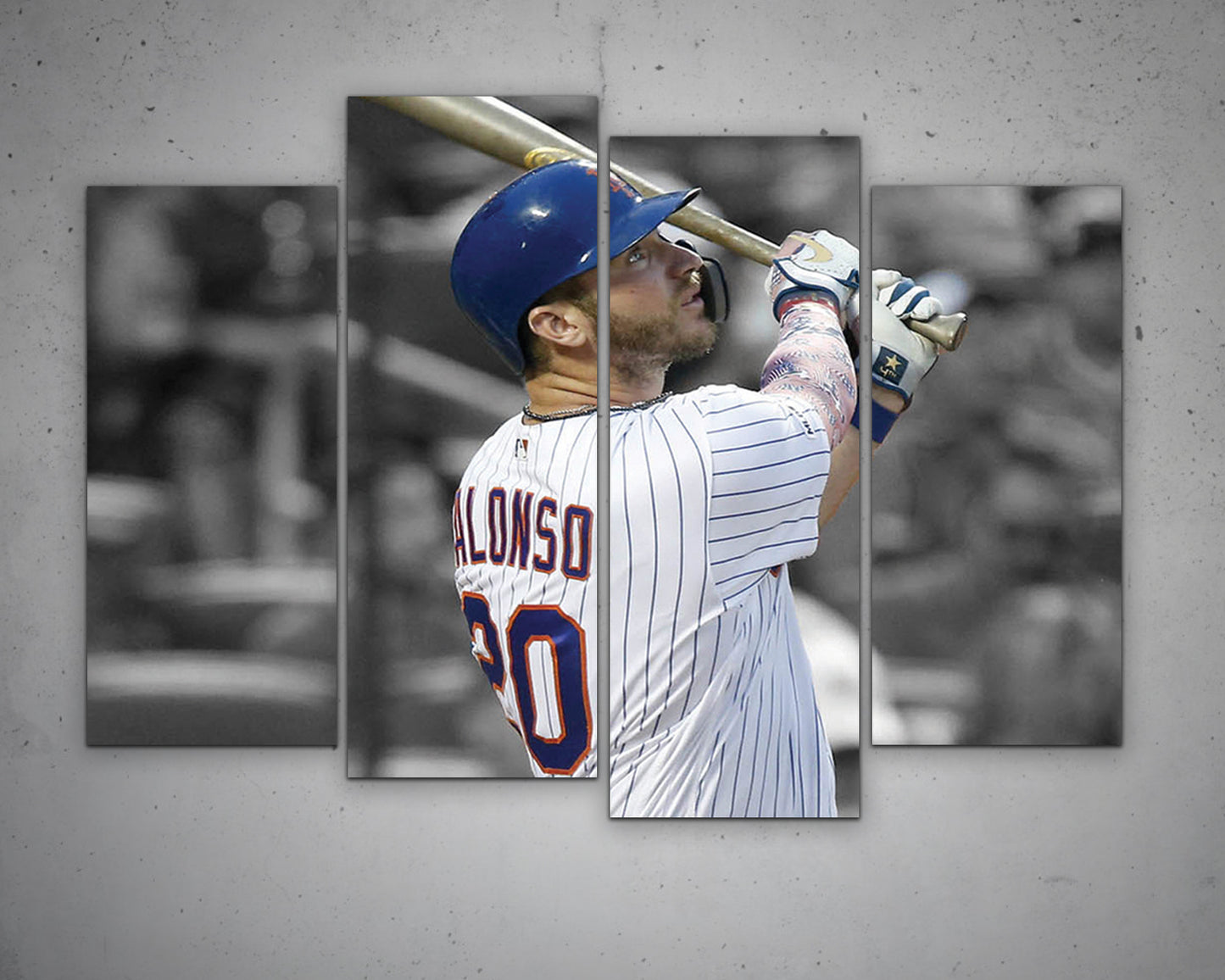 Pete Alonso Black & White Canvas Art