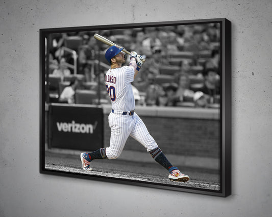 Pete Alonso Black & White Canvas Art