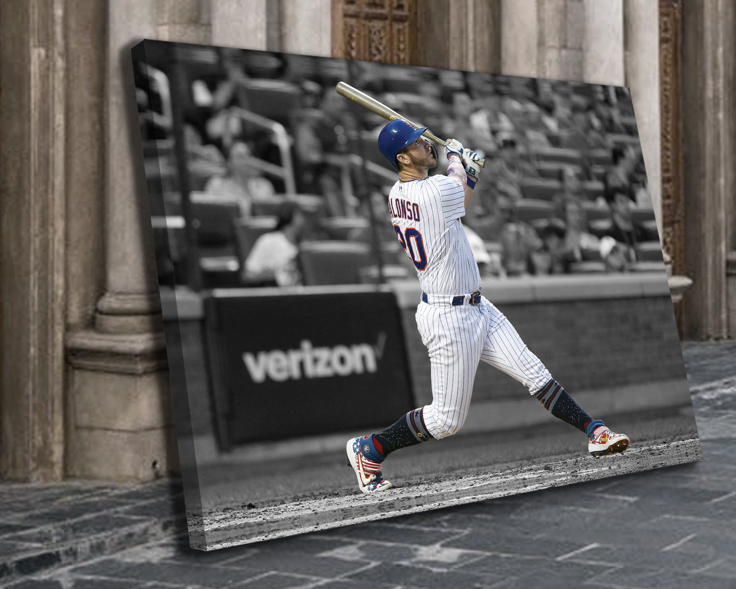 Pete Alonso Black & White Canvas Art