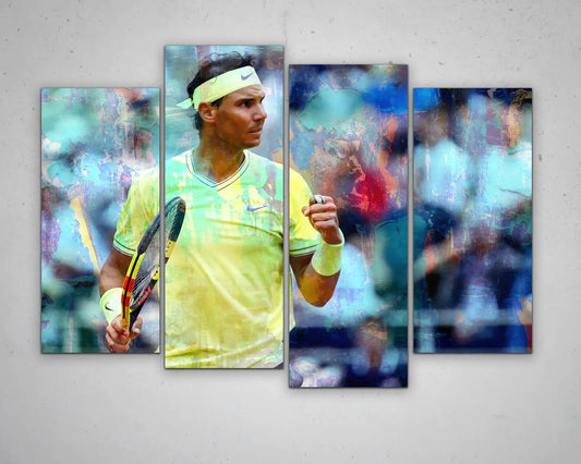 Rafael Nadal Multicolour Wall Art