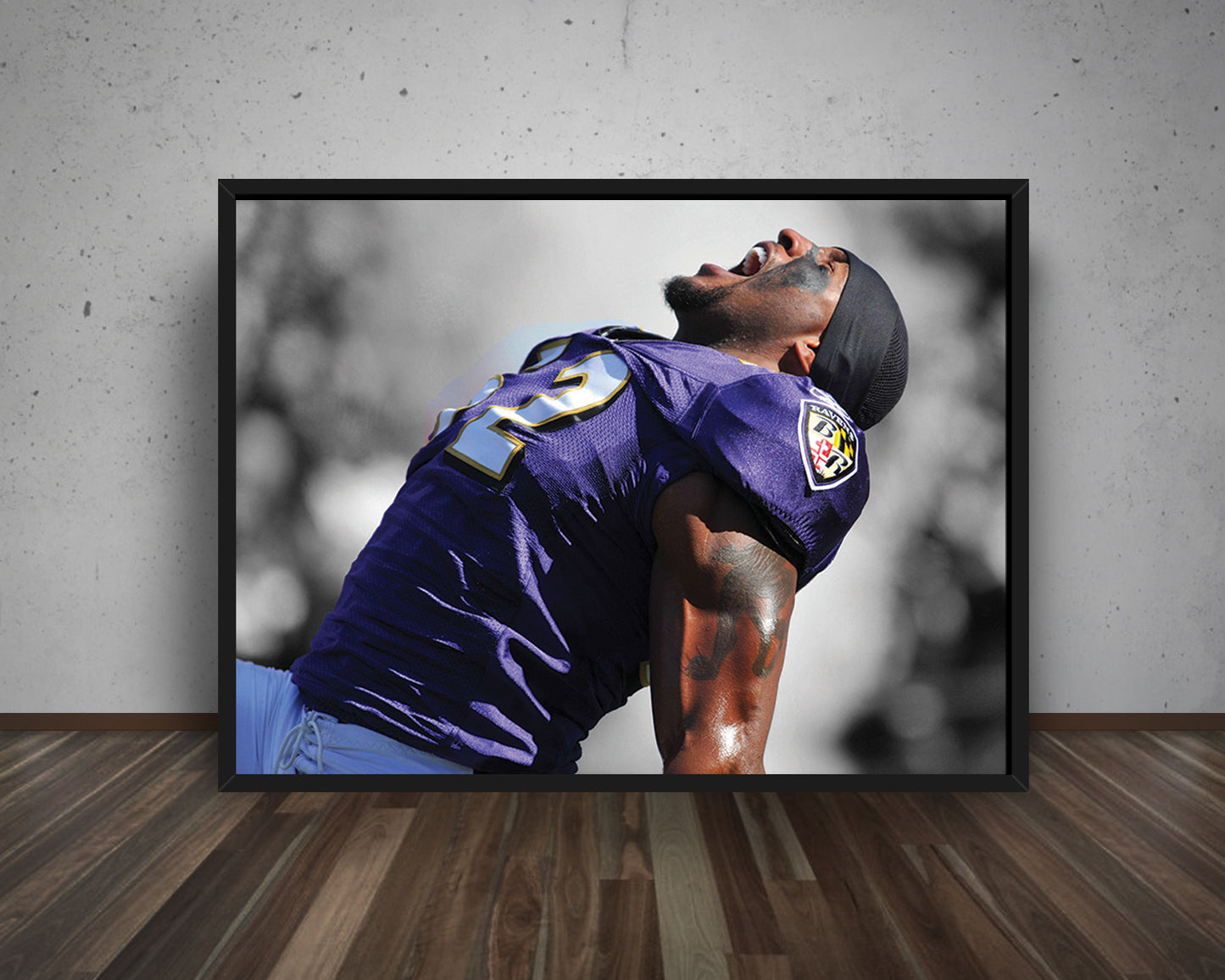 Ray Lewis Black & White Canvas Art