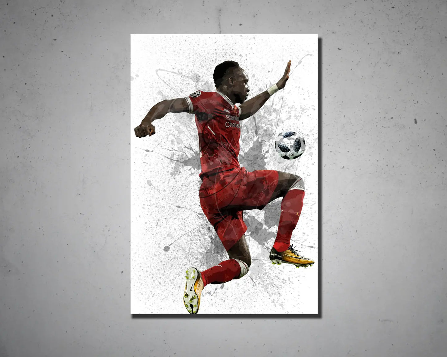 Sadio Mané Splash Effect Canvas Art