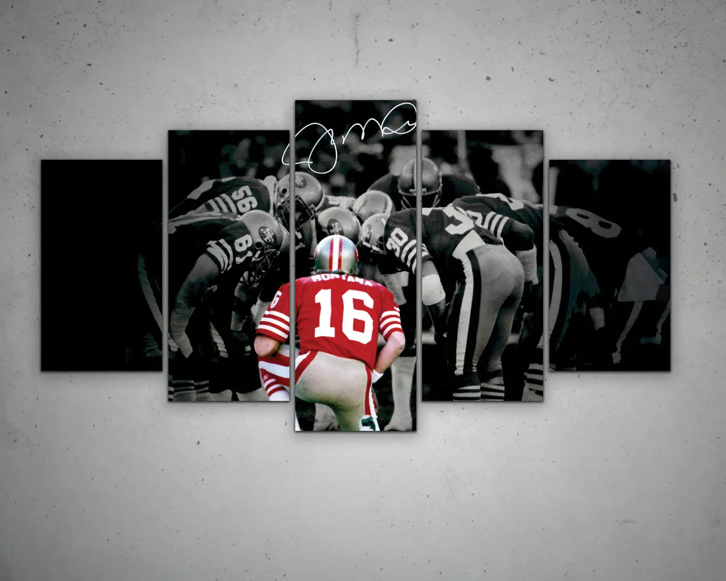 San Francisco 49ers Black & White Canvas Art