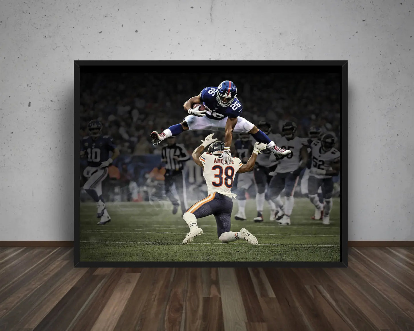 Saquon Barkley Black & White Canvas Art