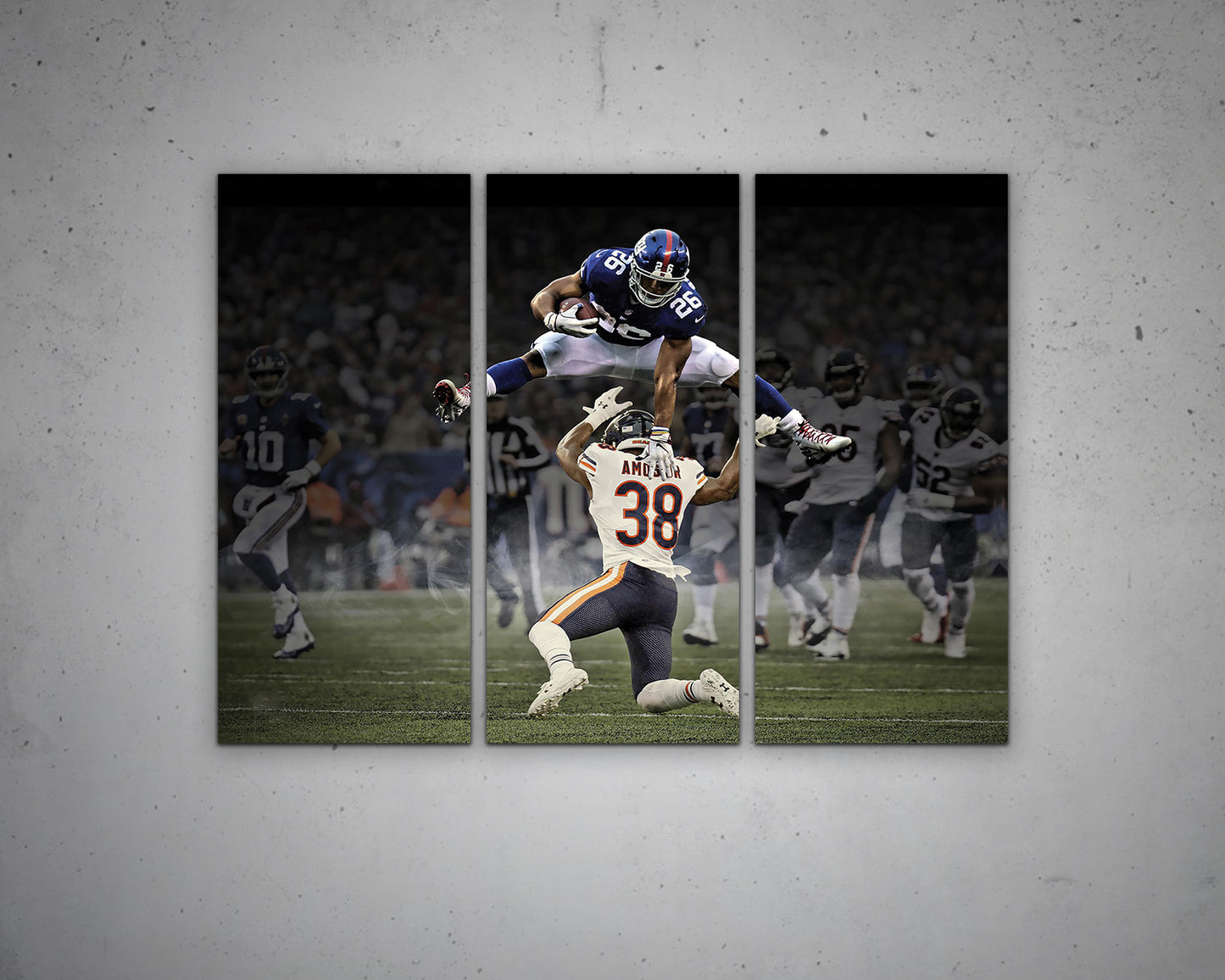 Saquon Barkley Black & White Canvas Art 