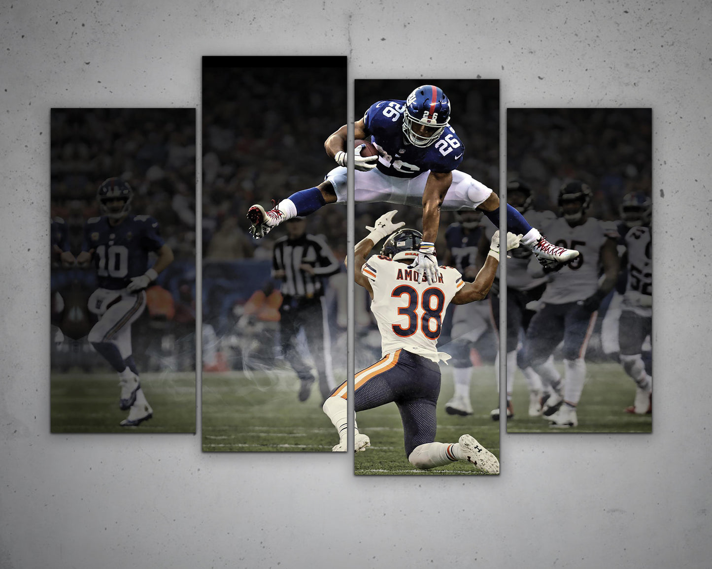 Saquon Barkley Black & White Canvas Art