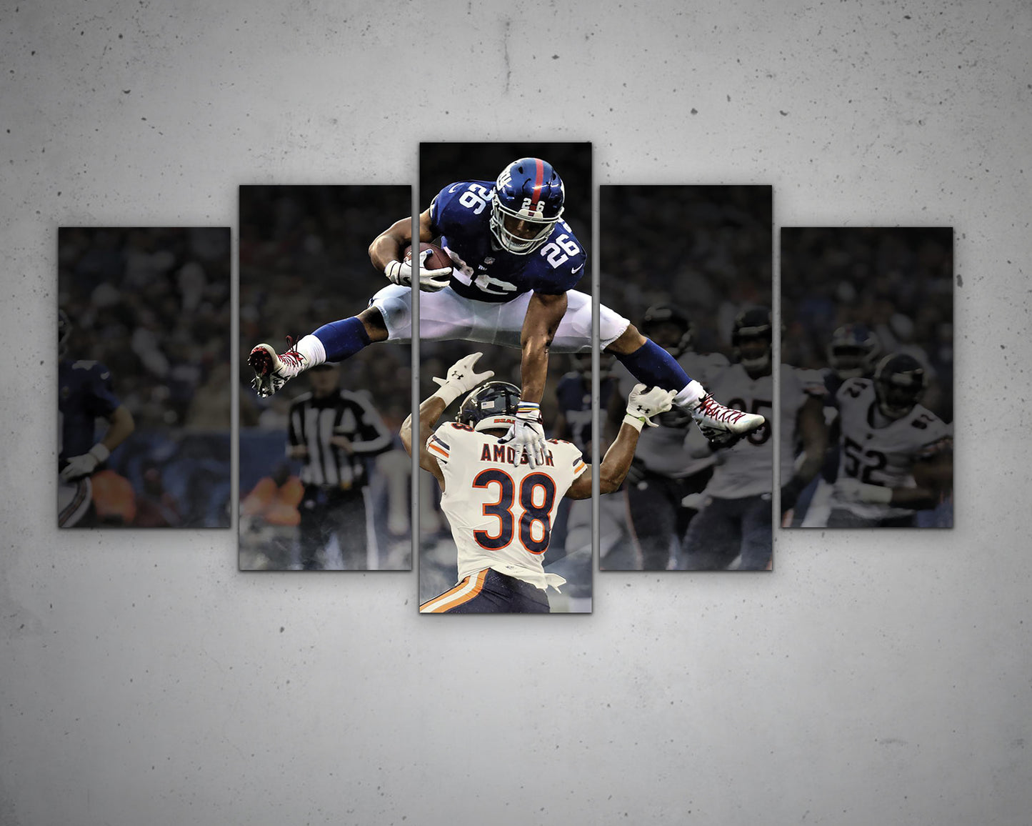 Saquon Barkley Black & White Canvas Art 