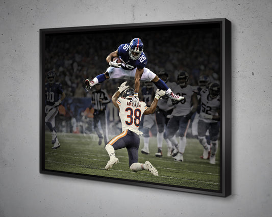 Saquon Barkley Black & White Canvas Art