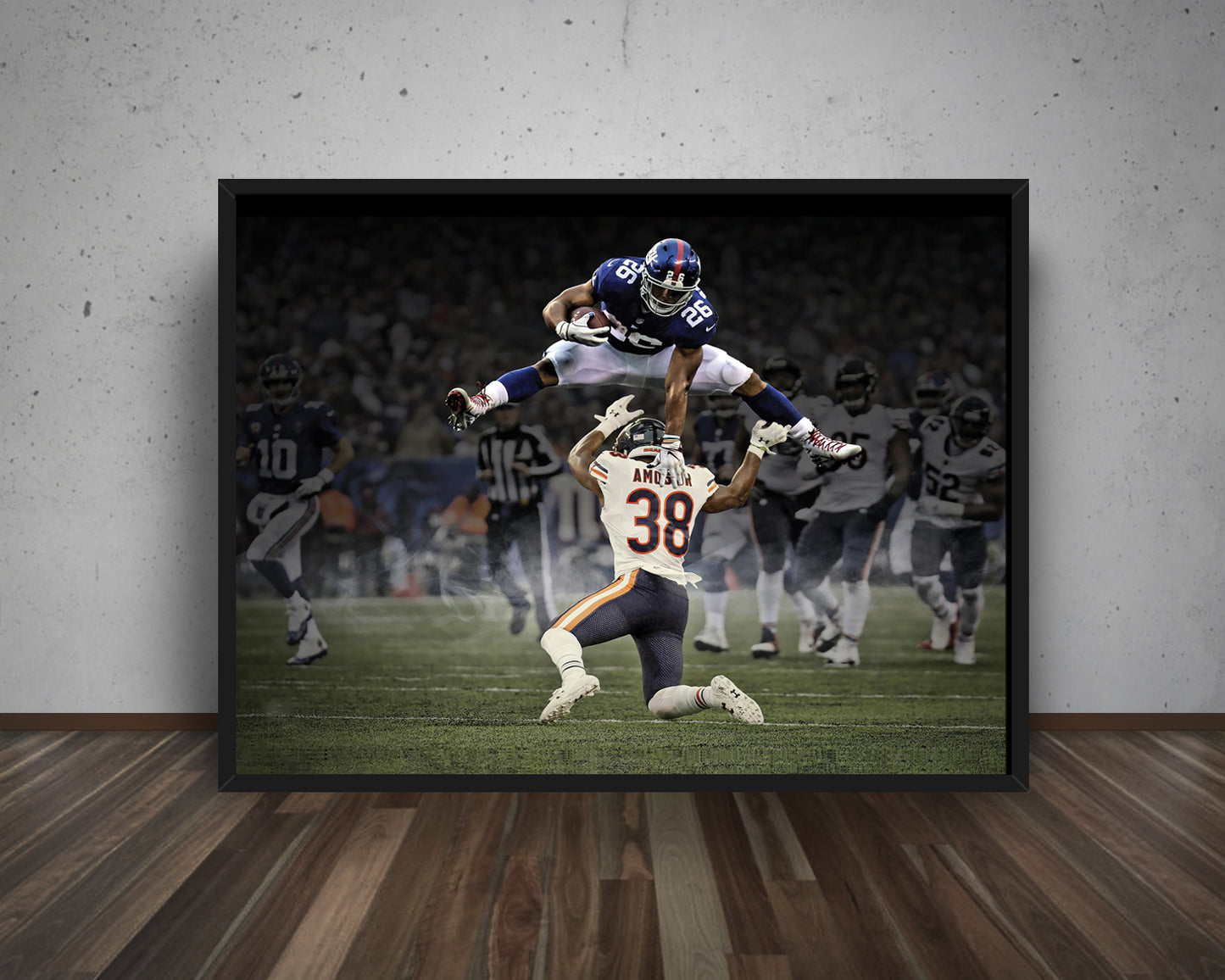 Saquon Barkley Black & White Canvas Art 