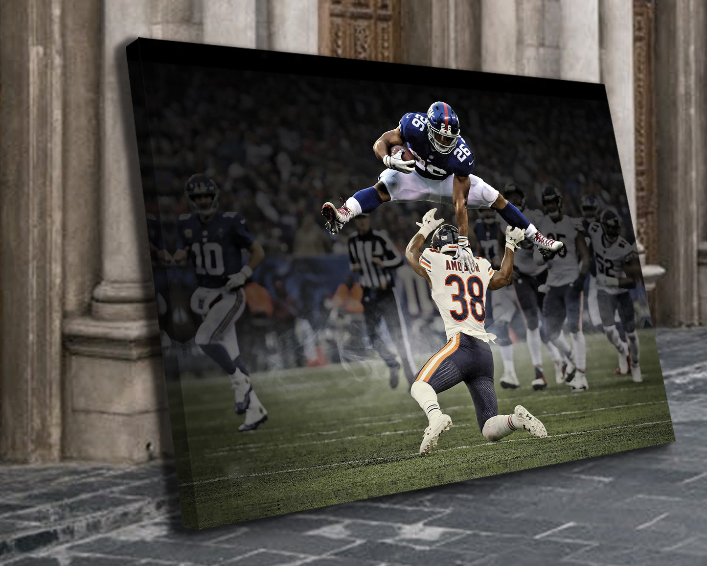 Saquon Barkley Black & White Canvas Art 