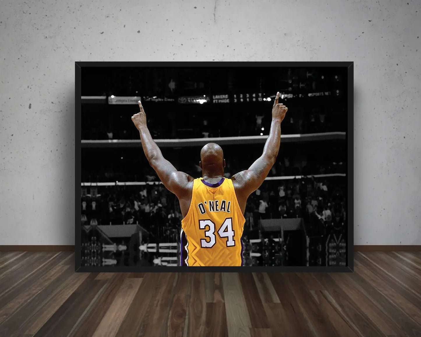 Shaquille O'Neal Black & White Canvas Art