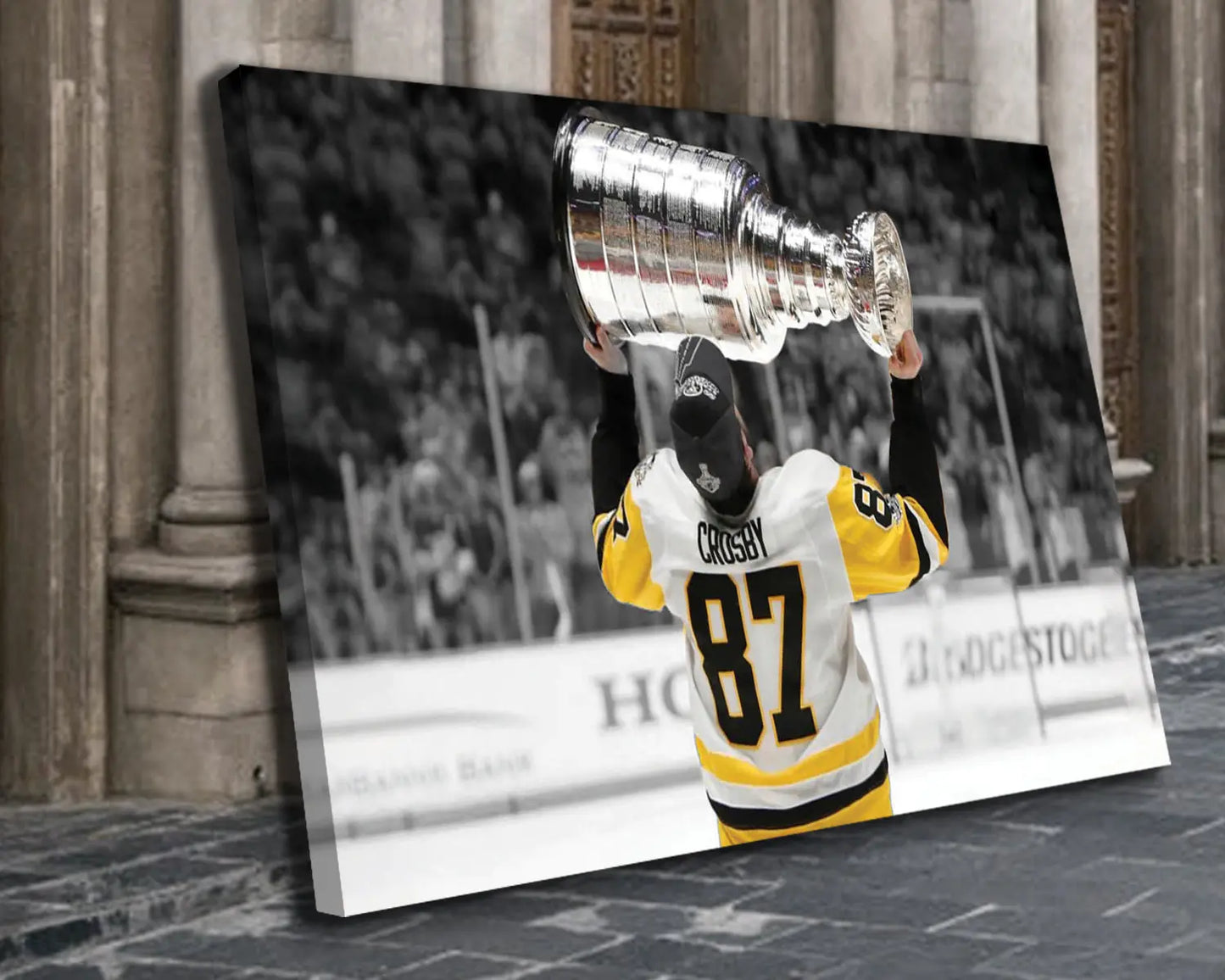 Sidney Crosby Black & White Canvas Art