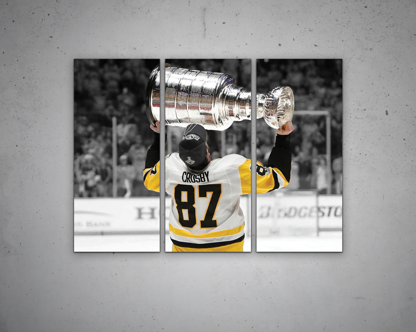 Sidney Crosby Black & White Canvas Art