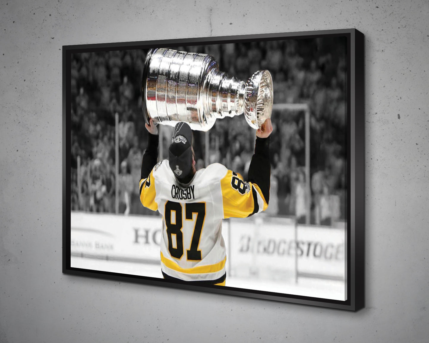 Sidney Crosby Black & White Canvas Art