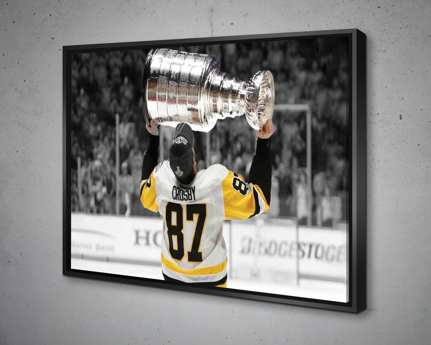 Sidney Crosby Black & White Canvas Art 