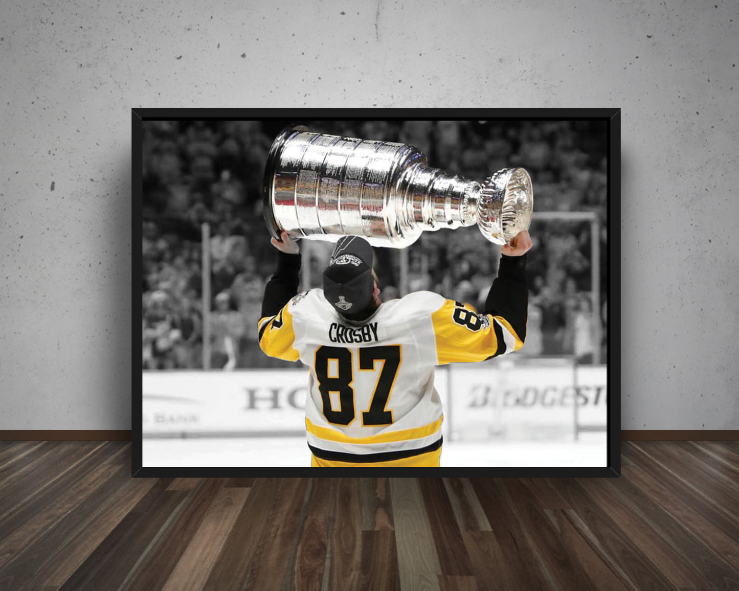 Sidney Crosby Black & White Canvas Art