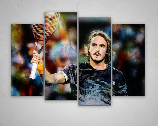 Stefanos Tsitsipas Multicolour Wall Art