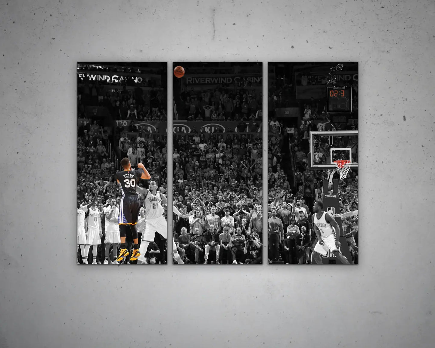 Stephen Curry Black & White Canvas Art