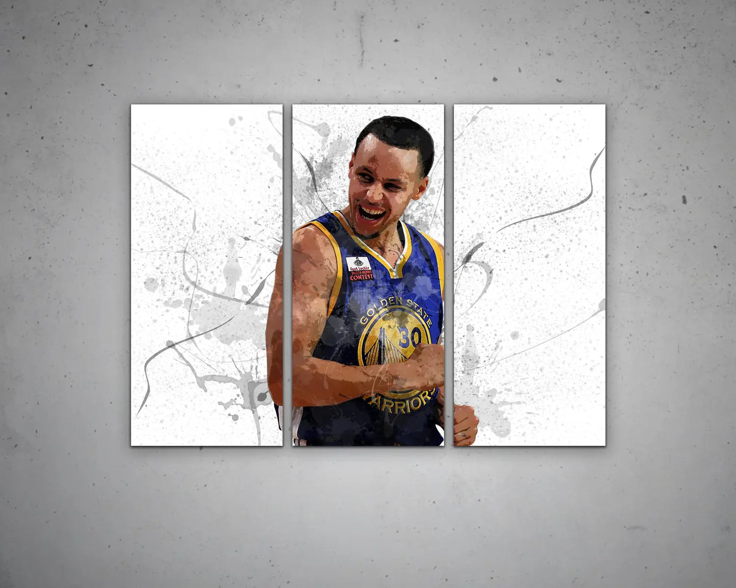 Stephen Curry Splash Effect Canvas Art