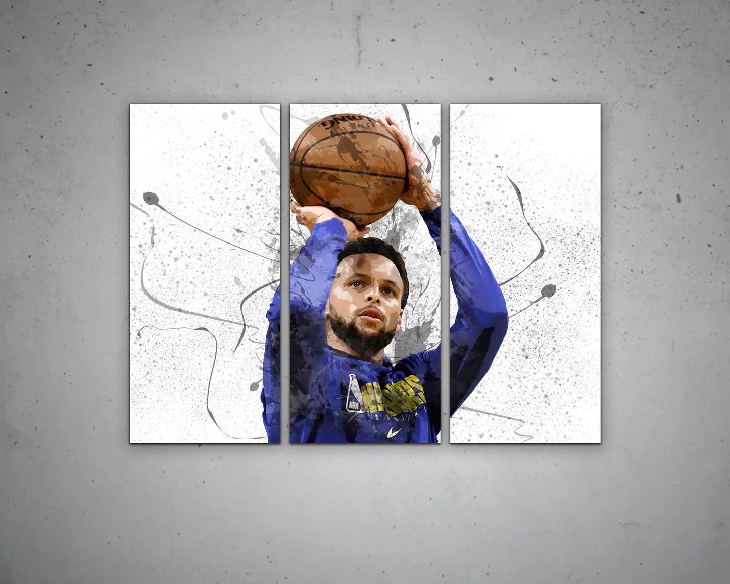 Stephen Curry Splash Effect Canvas Art