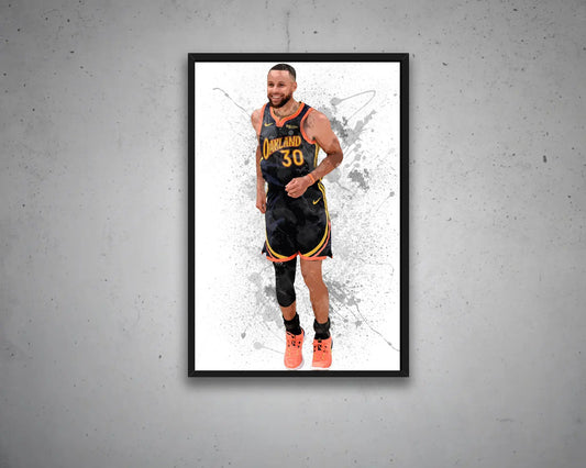 Stephen Curry Splash Effect Canvas Art