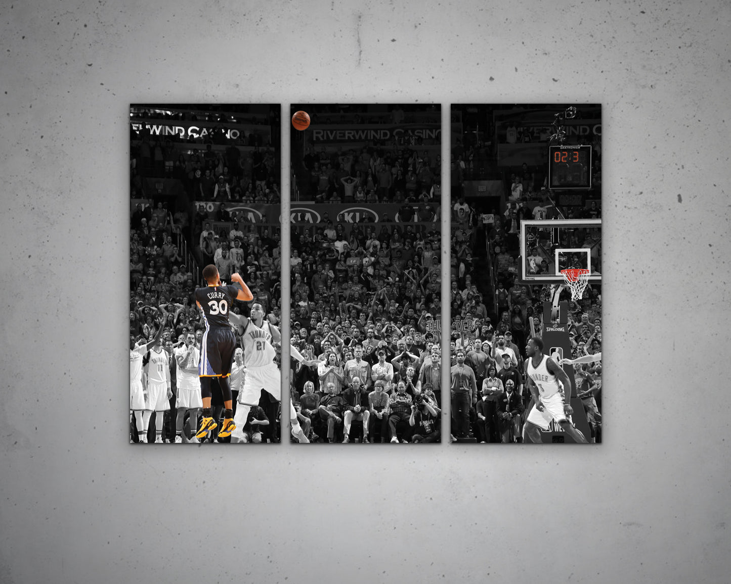 Stephen Curry Black & White Canvas Art 