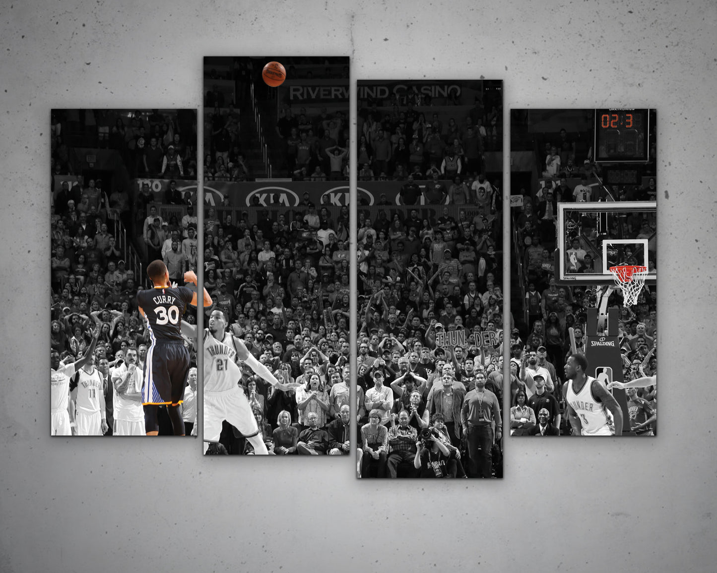 Stephen Curry Black & White Canvas Art