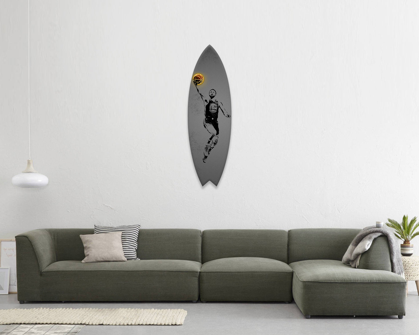 Stephen Curry Acrylic Surfboard Wall Art